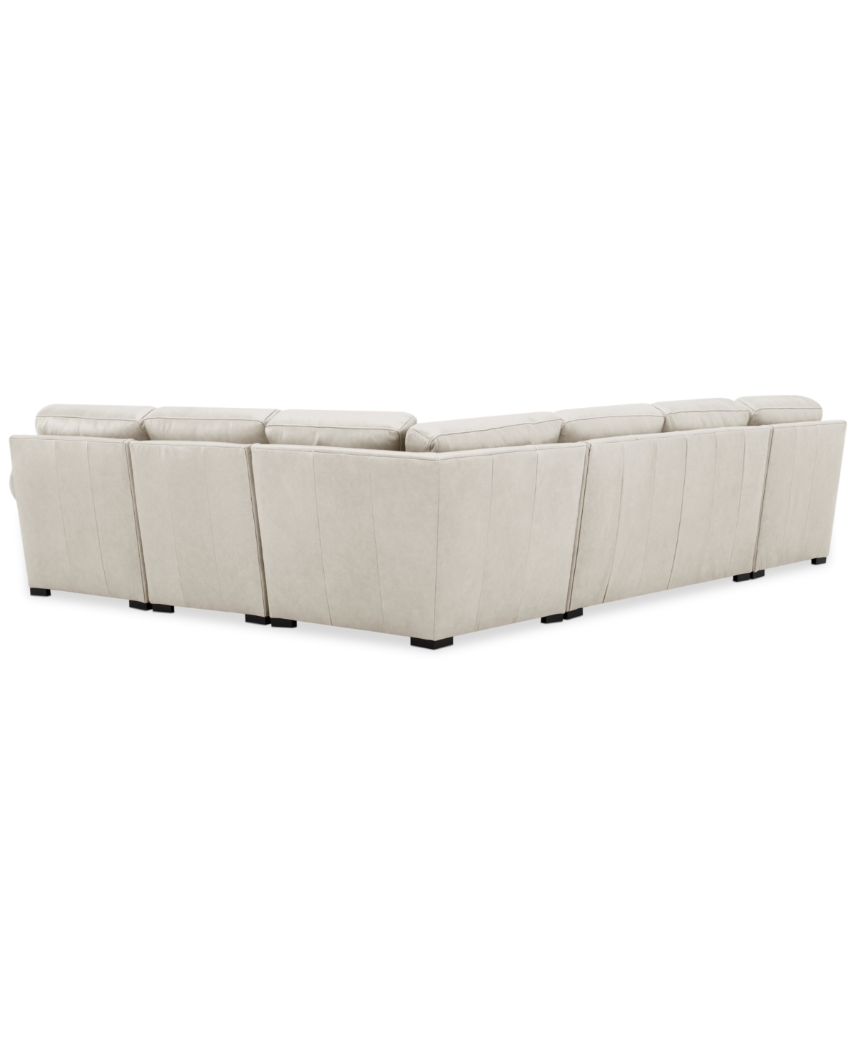 Macy's Radley Roll Arm 139" 5-pc. Leather Square Corner L Sectional, Exclusively At