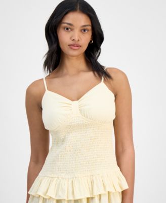 Women's Gingham Cotton Ruffled Mini Dress, Exclusively at Macy's