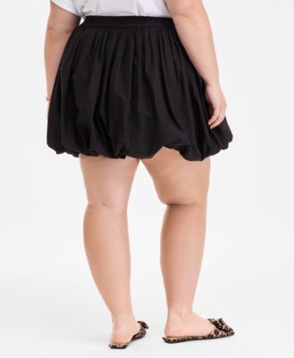 Trendy Plus Size Cotton Pull-On Bubble Skirt