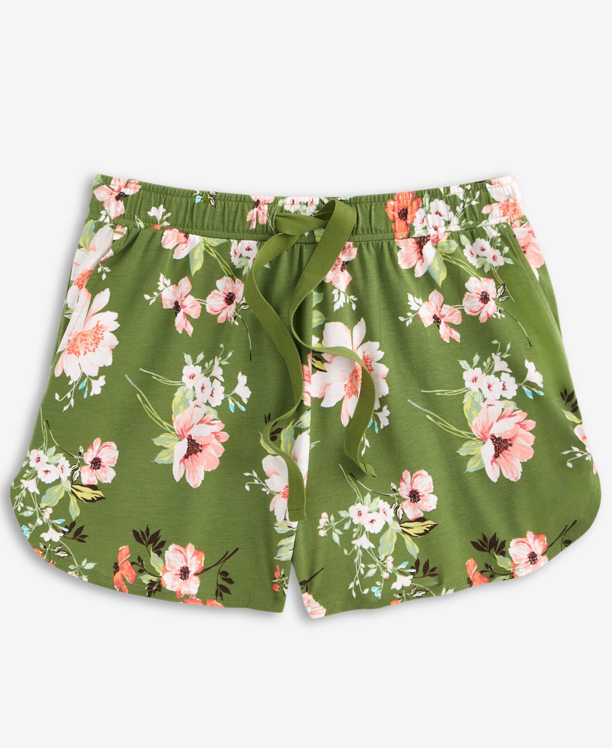 State Of Day Women's Tender Floral Knit Drawstring Shorts, Exclusively At Macy's