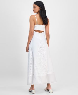 Women's Eyelet Godet Maxi Dress, Exclusively at Macy's
