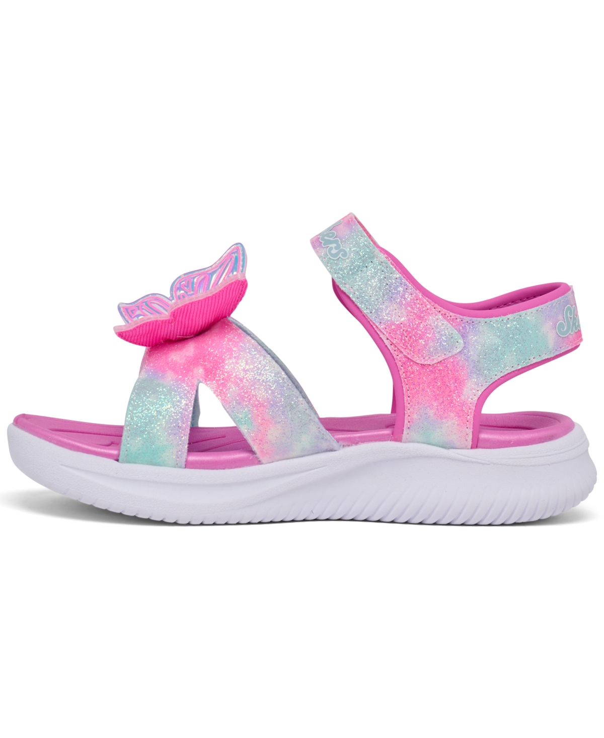 Skechers Little Girls Jumpsters Sandal In Pink