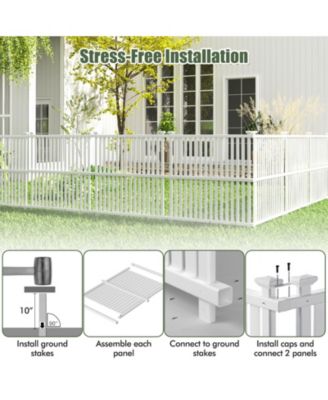 Air Conditioner Fence Panel with Metal Ground Stakes for Outside