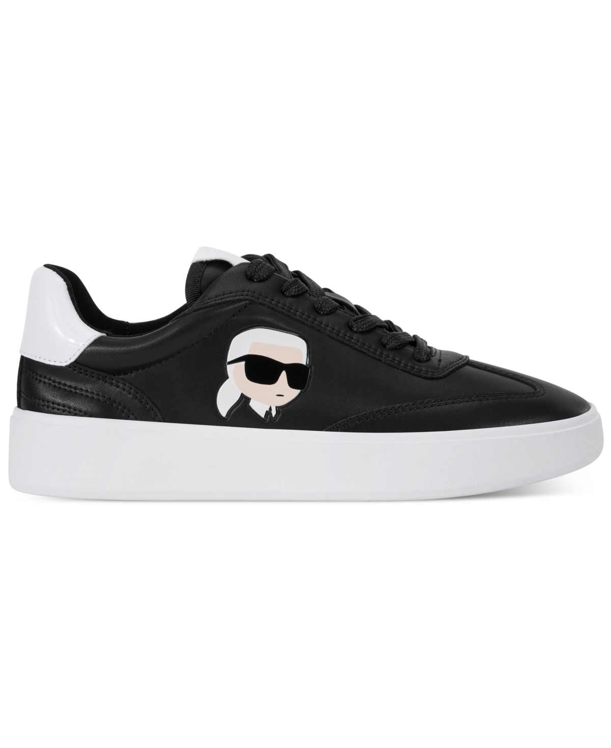 Karl Lagerfeld Sumava Logo Appliqué Sneaker In Black,bright White