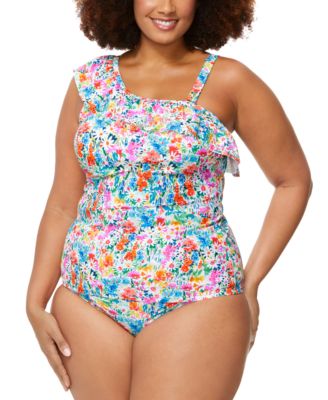 RAISINS CURVE TRENDY PLUS SIZE YSABEL TANKINI TOP COSTA SIDE SHIRRED BIKINI BOTTOMS 
