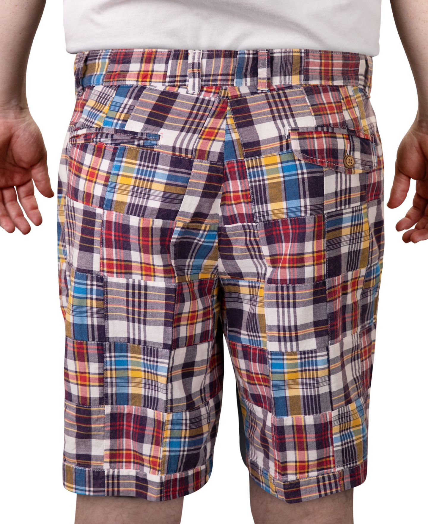 Мужские шорты Vintage 1946 Acid Wash Madras 9" Shorts, цвет: Тёмно-синий меланжевый — фото 2