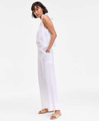 Women's Cotton Gauze Pull-On Pants, Exclusively at Macy's