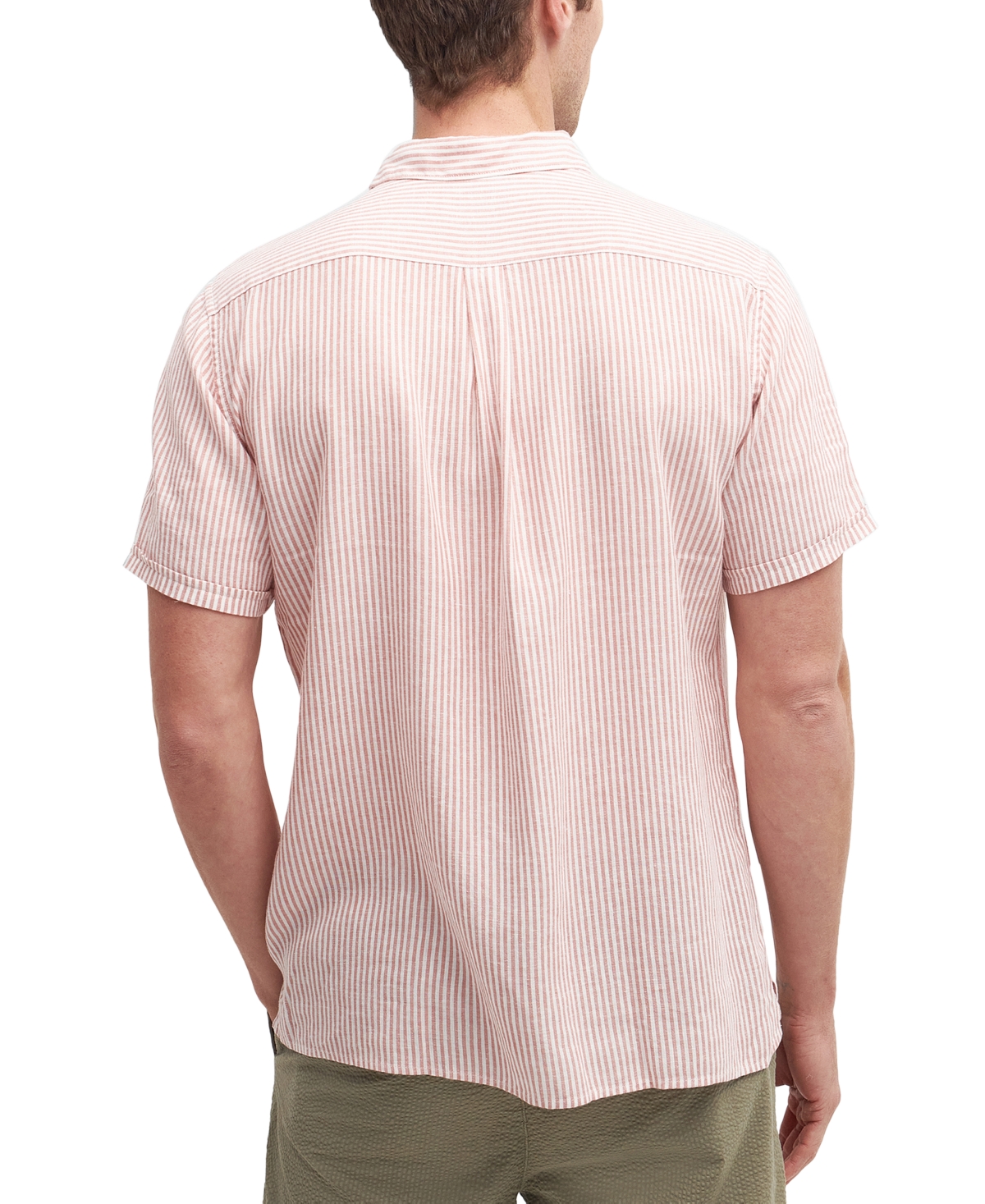 BARBOUR MEN'S DEERPARK SHORT SLEEVE STRIPED BUTTON-FRONT SHIRT 