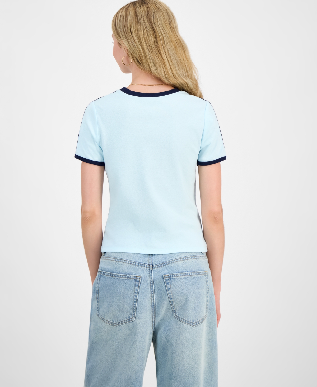 Disney Juniors' Stitch Graphic Print T-shirt In Multi