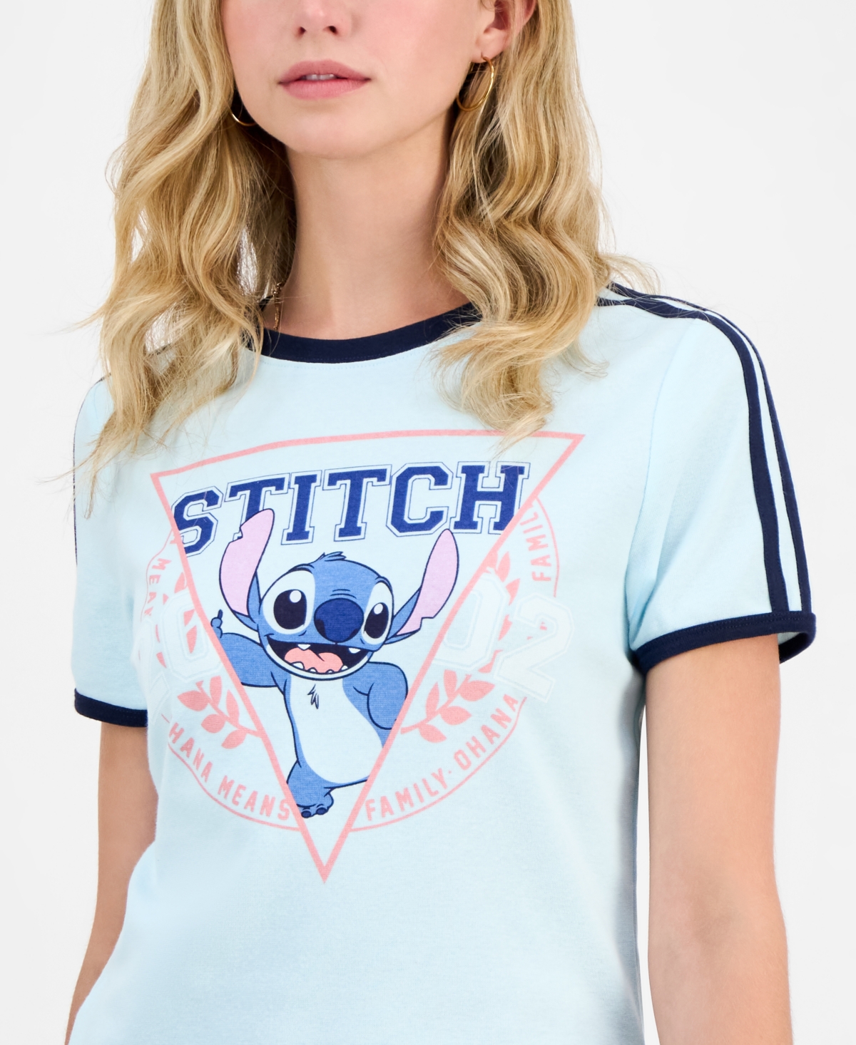 Disney Juniors' Stitch Graphic Print T-shirt In Multi