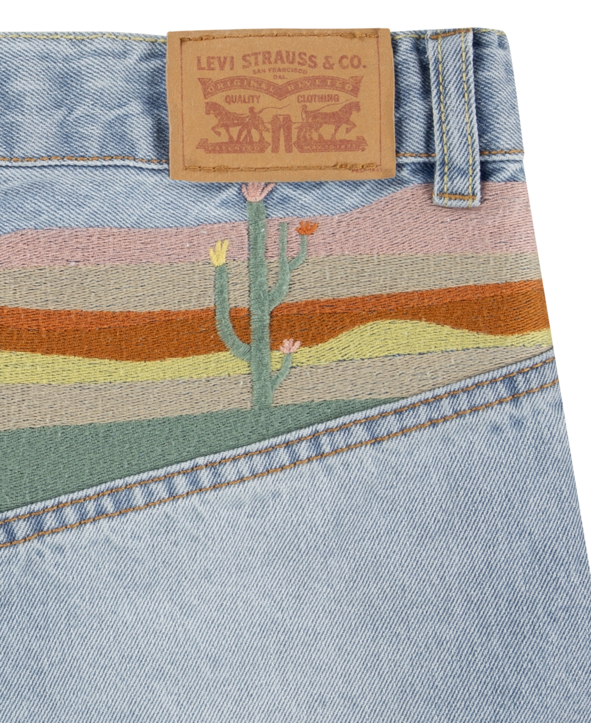 Shop Levi's Big Girls Mini Mom Embroidered Shorts