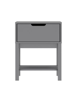 Samuel Kids Single-Drawer Night Stand With Solid Wood Frame, Side Table For Kids Bedroom With Open Shelf