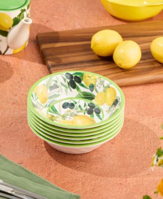 Limone Melamine 6-Pc. All-Purpose Bowls, Service For 6