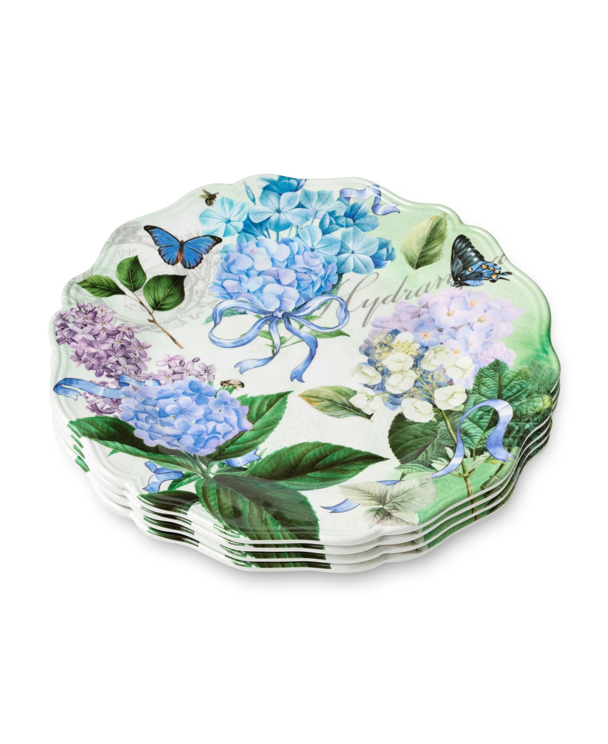 Garden Path Melamine 4-Pc. Dinner Plates, Service for 4