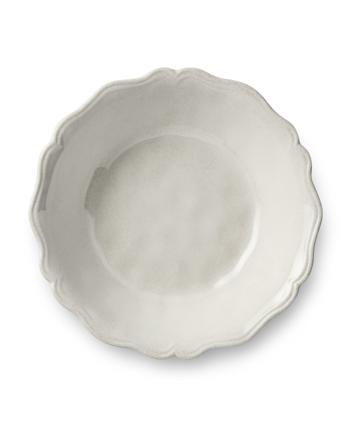 Isabella Crackle Melamine 4-Pc. All-Purpose Bowls, Service For 4 - Cream