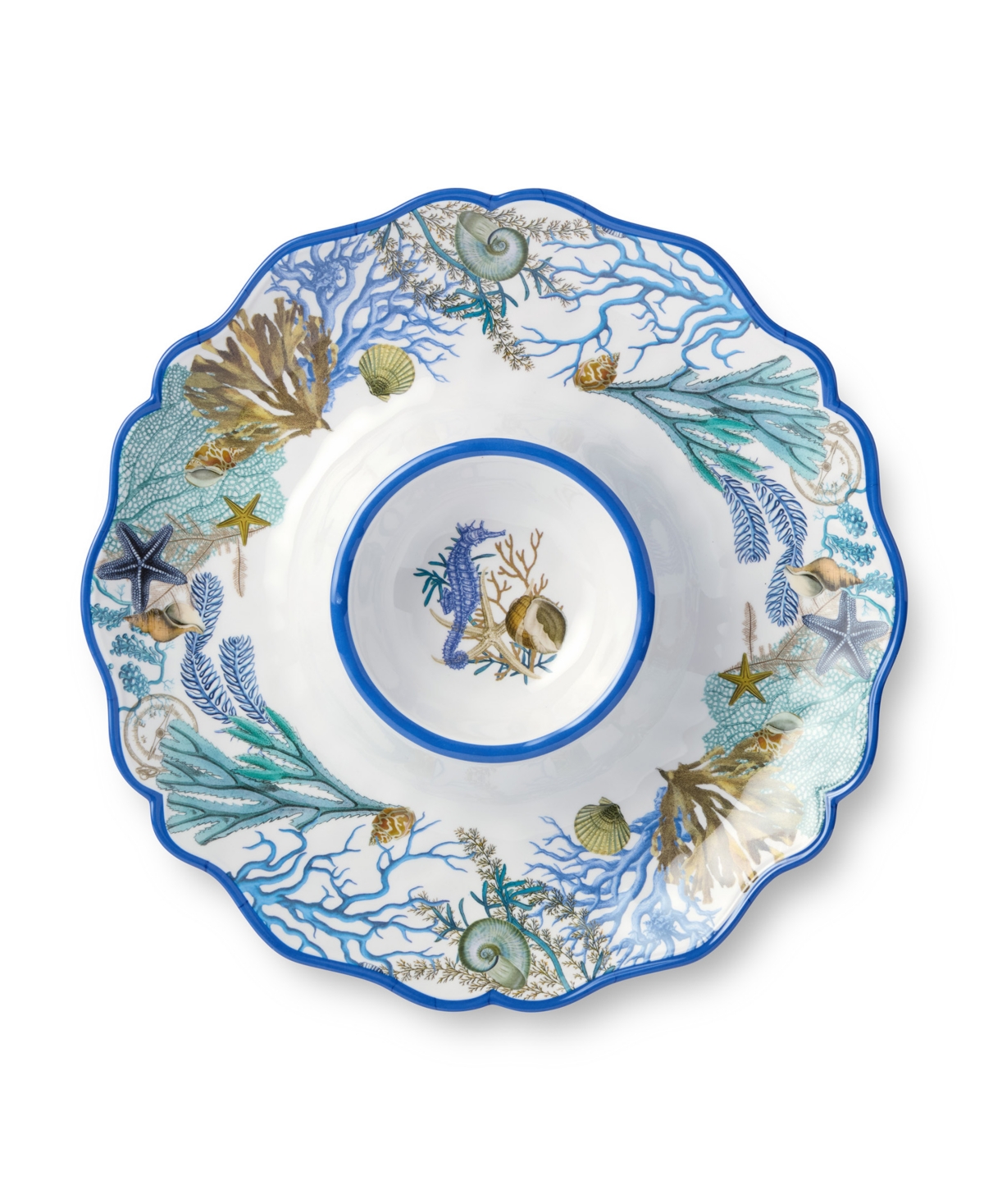 Certified International Blue Lagoon Melamine 2 Pc. Appetizer Set In No Color
