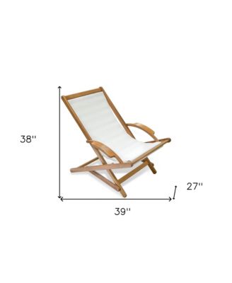 Solid Wood Deck Chair – Indoor/Outdoor Seating for Patio, Deck, and Garden