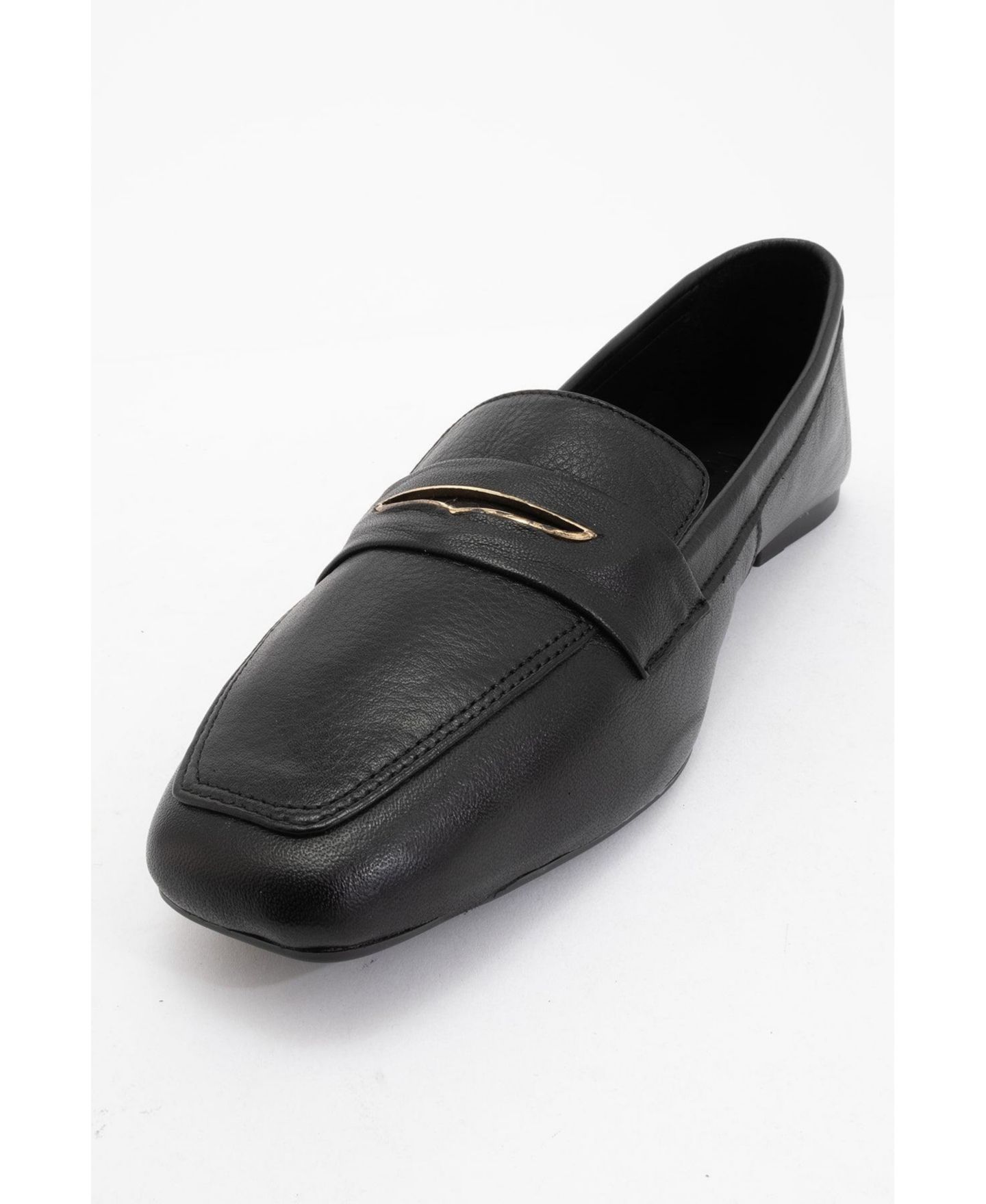 Женские туфли Forever & Always Shoes Iridessa Leather Flat, цвет: Чёрный кожаный — фото 3