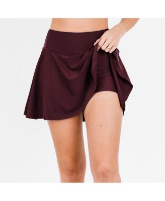 Women's Flowy Swim Skirt With Attached Shorts