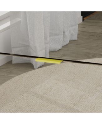 Wooden 3-door natural shoe cabinet,Mirror door panel, multi-purpose shoe rack with metal handles