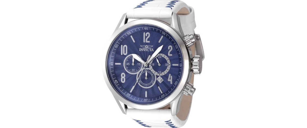 Men's 46559 Bolt Quartz Chronograph Blue Dial Watch - Silver