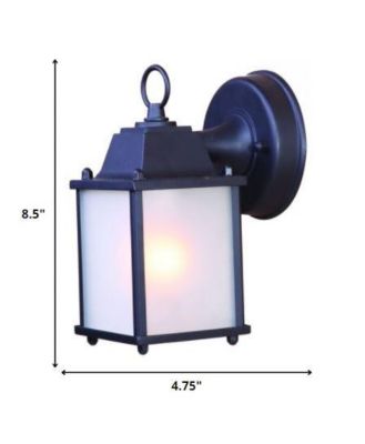 Hanging Frosted Glass Lantern Wall Light – Decorative Lighting for Garden & Walkways