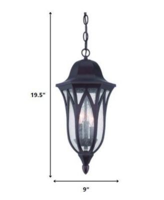 Hanging Light with Geometric Glass Shade – Contemporary Ceiling Lamp