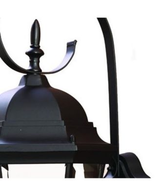 Three Light Dark Brown Swing Arm Lantern Wall Light