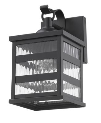 Outdoor Wall Light with Glass Panels for Porch and Entryway Lighting