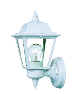 White Cast Aluminum Outdoor Wall Light