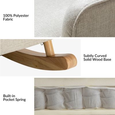 Adrian modern rocking chair with solid wood legs