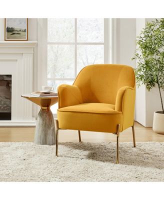 Barbara Wooden Arm Chair with Metal Legs