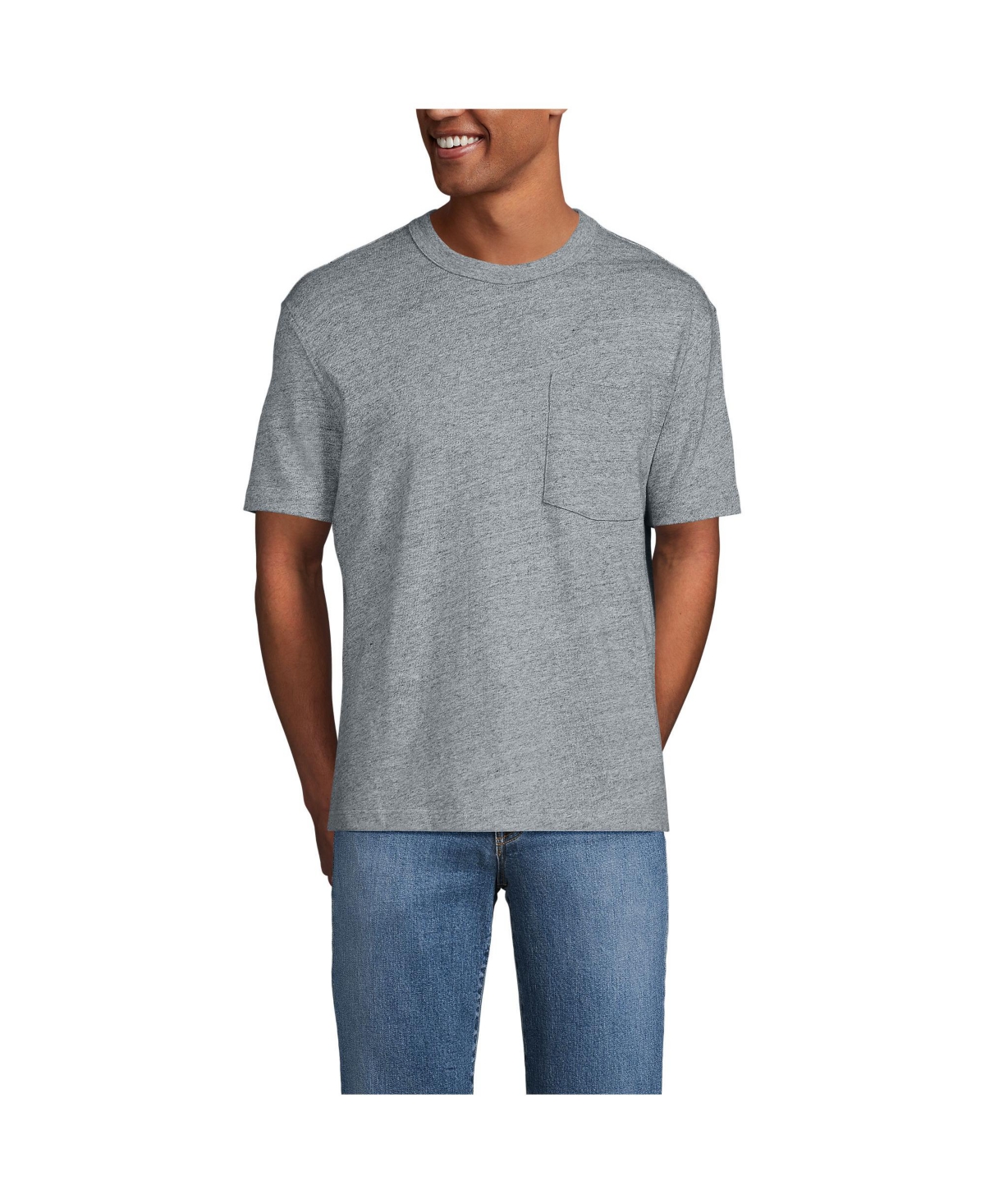 Men's Short Sleeve Relaxed Heavy Weight Tee - Indigo moon heather