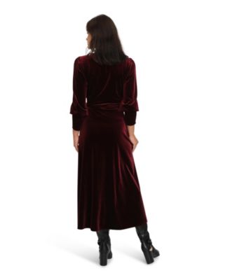 Women's Current Mood Velvet Wrap Dress