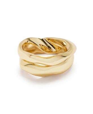 Gold Sculpted Ring Set