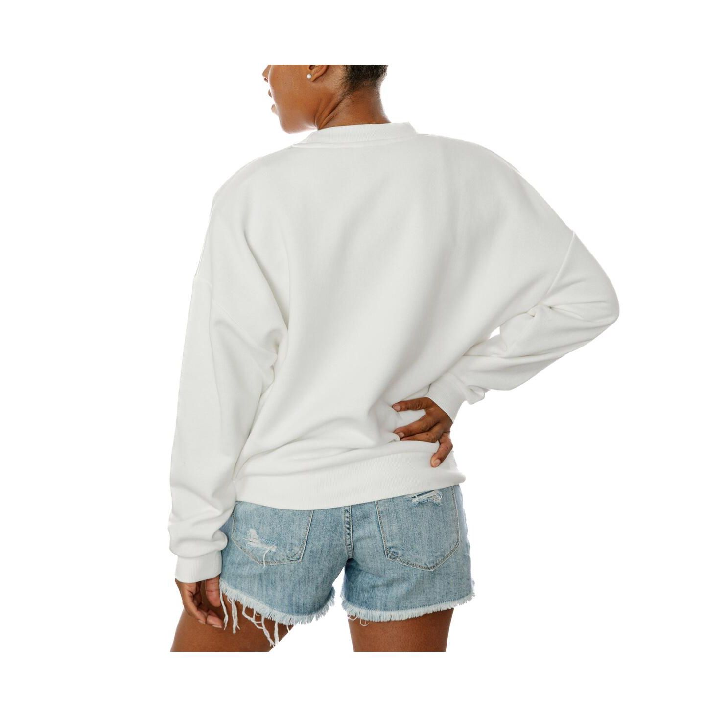 Женская толстовка Gameday Couture White New Orleans Saints Sunday Drives Oversized Crewneck Pullover — фото 2