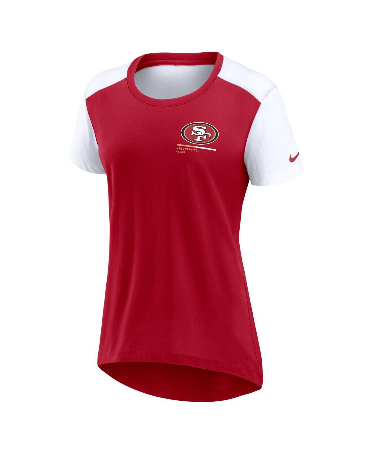 Nike Women's Scarlet San Francisco 49ers Performance Fashion T-shirt In Scarlet