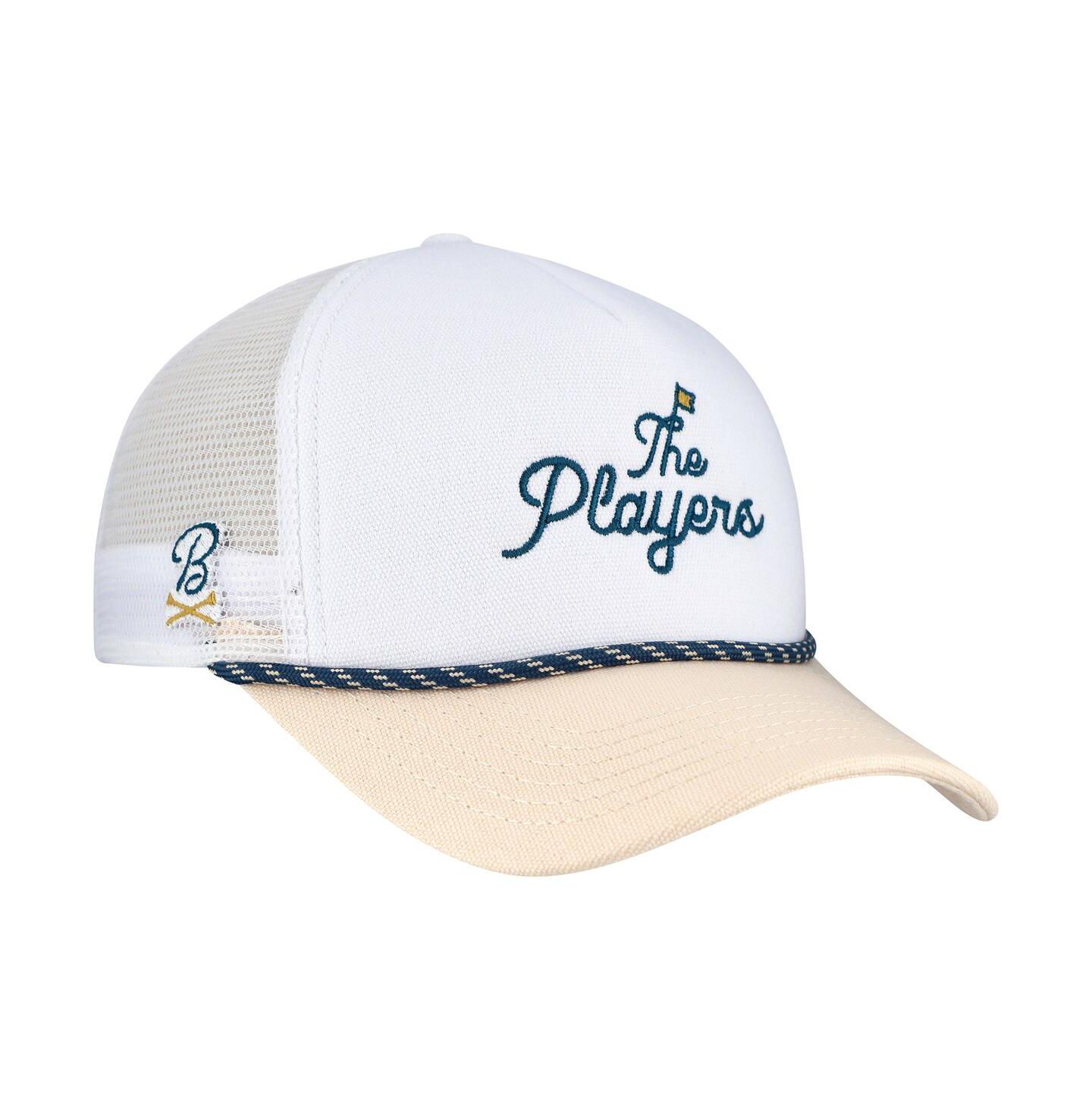 Мужская кепка Barstool Golf White/Tan the Players Nailhead Canvas Rope Adjustable Hat — фото 3