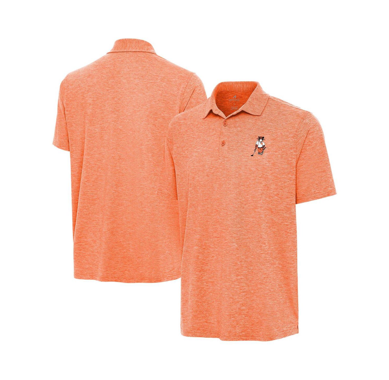 Men's Heather Orange Clemson Tigers Golfer Par 3 Polo Shirt