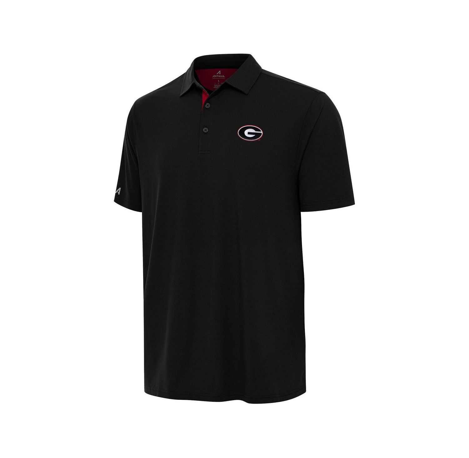 Men's Black/Red Georgia Bulldogs Era Polo Shirt