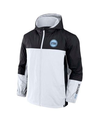 Men's Black Utah Hockey Club Crash the Net Full-Zip Hoodie Jacket