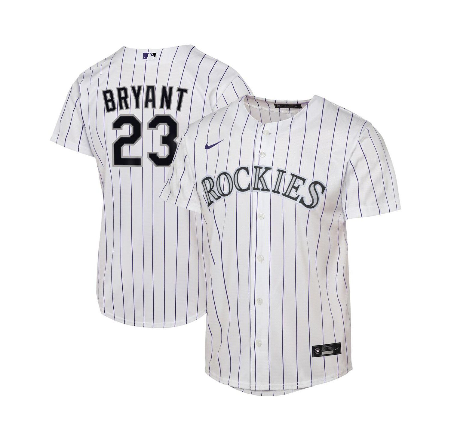 Big Boys and Girls Kris Bryant White Colorado Rockies Home Replica Player Jersey