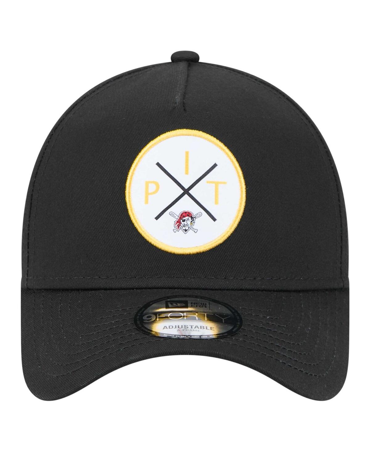 New Era Men's Black Pittsburgh Pirates 9forty A-frame Adjustable Hat In Black