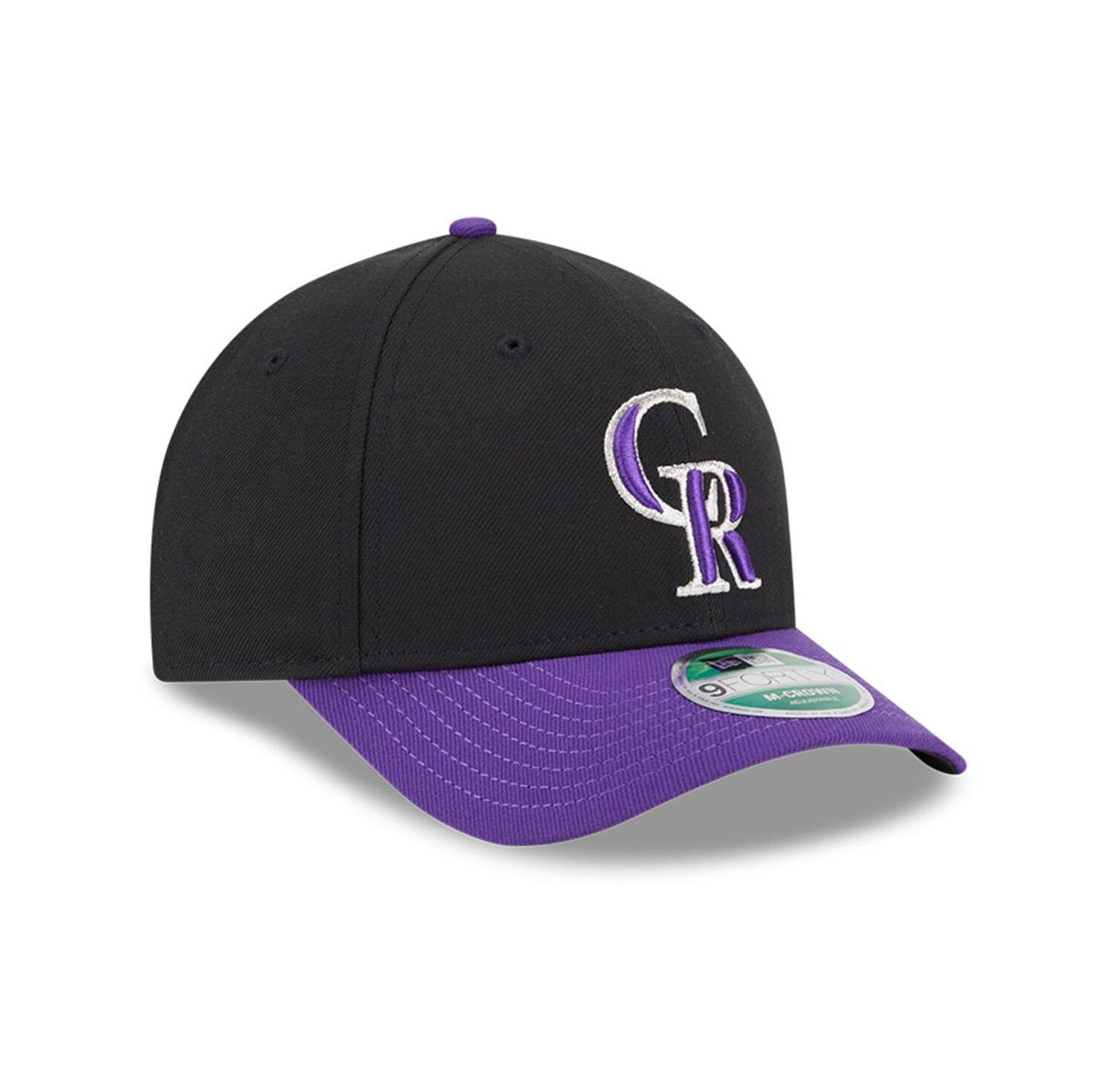 Men's Black/Purple Colorado Rockies Player Replica 9FORTY Adjustable Hat