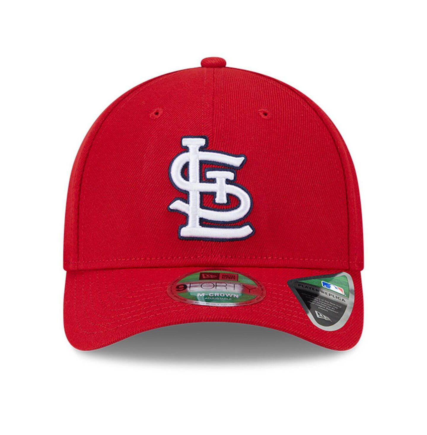 Мужская кепка New Era Red St. Louis Cardinals Player Replica 9FORTY Adjustable Hat — фото 5