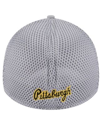 Men's Gray Pittsburgh Pirates Linear 39THIRTY Flex-Fit Hat