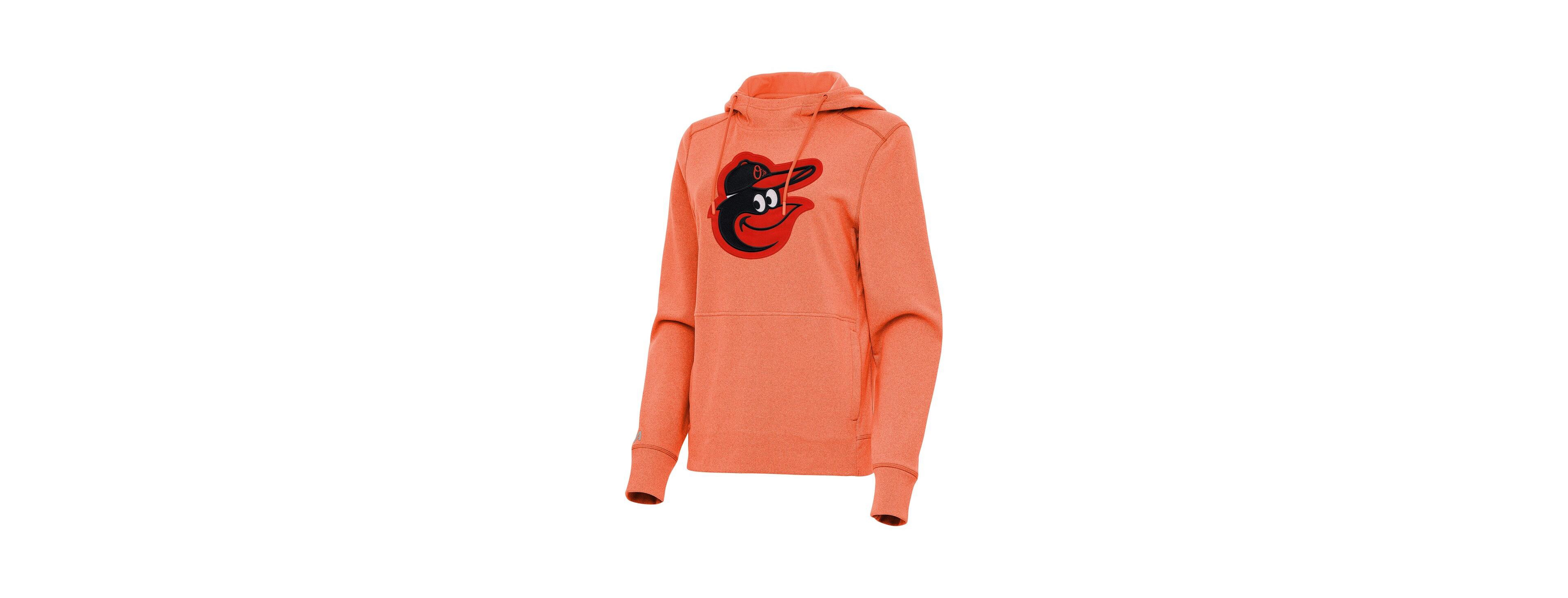 Antigua Women's Heather Orange Baltimore Orioles Justice Pullover Hoodie