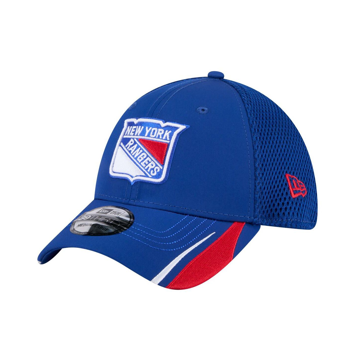 Мужская кепка New Era Blue New York Rangers Linear Featherweight 39THIRTY Flex Hat — фото 1