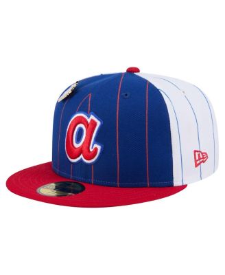 New Era - Men's&nbsp;Blue Atlanta Braves Pinstripe 59FIFTY Fitted Hat