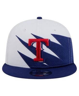 Men's Royal/White Texas Rangers Jagged 9FIFTY Snapback Hat